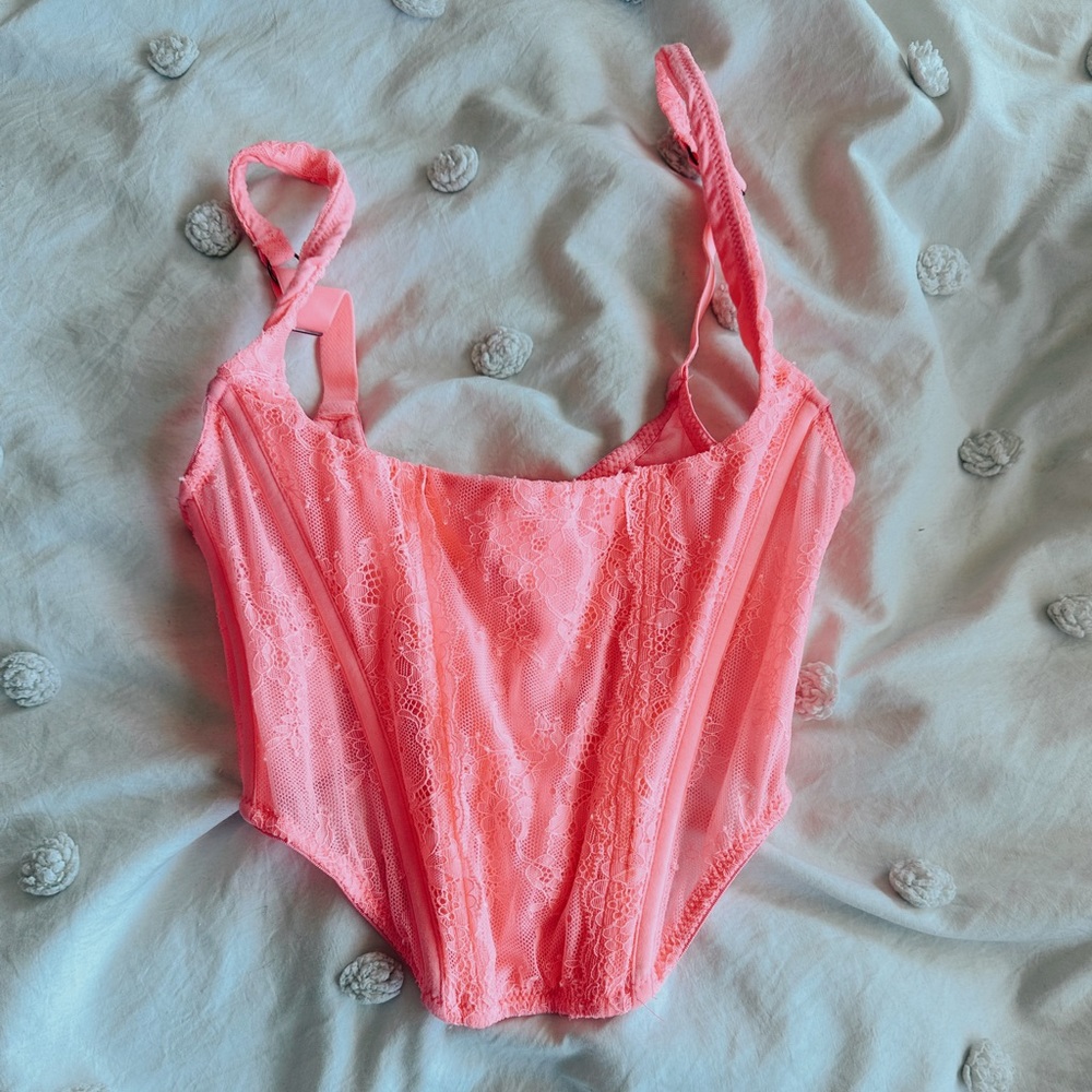 Pink UO corset top, size small